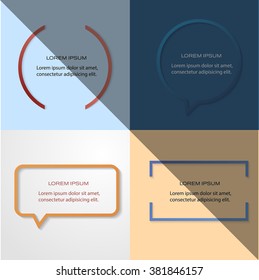 Creative modern card with paper frame text banner vector template