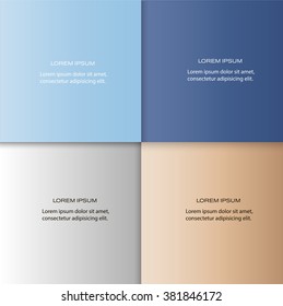 Creative modern card with paper text banner vector template