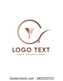 Creative modern cat themed letter type Y logo template, Vector logo for business and company identity 