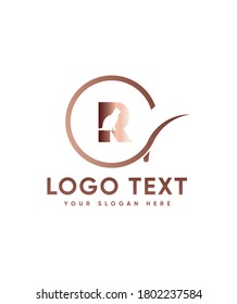Creative moderne Katzenmotive Typ R Logo-Vorlage, Vektorlogo für Geschäfts- und Firmenidentität 
