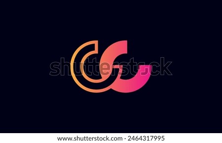 Creative And Modern CC Logo. Initial Letter CC Logo Design on Black Background.