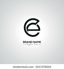 Creative Modern CE EC Lettermark Logo Design for Corporate Branding.