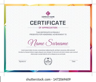 Creative Modern Certificate For Corporate Companies And All Types Business And Other Sectors