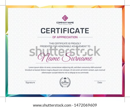 Creative modern certificate for corporate companies and all types business and other sectors