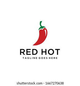 Plantilla de diseño de logotipo de señas chile rojo caliente y moderno creativo.