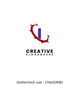 creative modern circle I logotype simple design concept