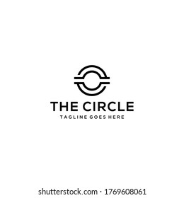 Signo de círculo moderno creativo cooperar con el diseño del logotipo de la línea