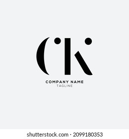 Creative modern CK Letter Business Logo Design Alphabet Icon Vector Symbol. Creative elegant letter CK logo template.