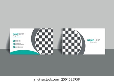 creative modern clean business card with double sided.