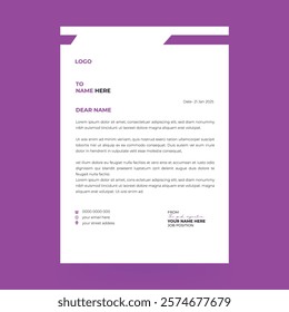 Creative Modern and clean Corporate Business Letter Head design design template