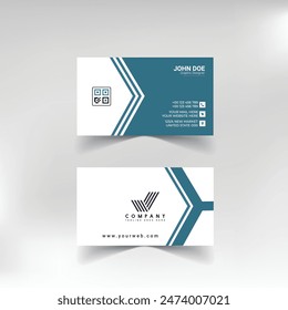 Creative modern clean corporate double-side business card template, personal visiting card, vector illustration, professional simple identity, Minimalist Business card, Corporate Business card