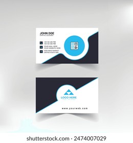 Creative moderne, saubere Corporate Double-Side-Visitenkarte Vorlage, persönliche Visitenkarte, Vektorillustration, professionelle einfache Identität, Minimalistische Visitenkarte, Corporate Sound Visitenkarte