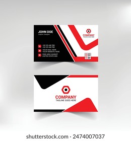 Creativa moderna limpia corporativa de doble cara tarjeta de visita, tarjeta de visita personal, Ilustración vectorial, Plantilla simple profesional, tarjeta de visita minimalista, tarjeta de visita Corporativa