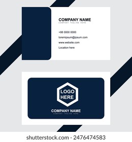 Creative modern clean corporate double-side business card template, personal visiting card, vector illustration, professional simple identity.