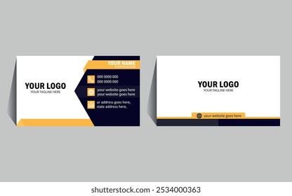 Creative modern clean corporate double-side business card template. Modern business card design, visiting card, vector illustration, professional