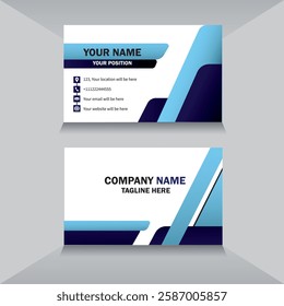 Creative modern clean corporate double-side business card template, Modern business card, design personal visiting card