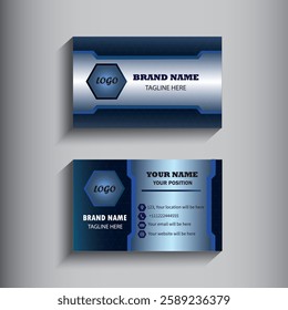 Creative modern clean corporate double-side business card template, Modern business card, design personal visiting card