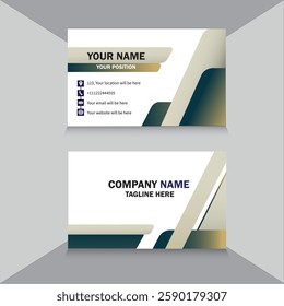 Creative modern clean corporate double-side business card template, Modern business card, design personal visiting card