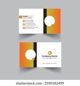 Creative modern clean corporate double-side business card template, visiting card, vector illustration,Modern creative professional business card template design.
