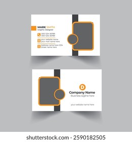 Creative modern clean corporate double-side business card template, visiting card, vector illustration,Modern creative professional business card template design.