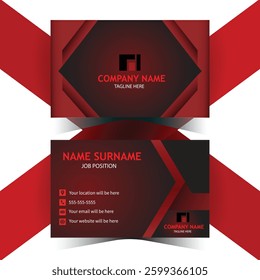  Creative modern clean corporate double-side business card template