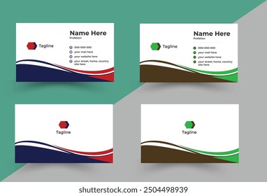 Creative and modern clean corporate name card and business card template. Vector illustration. 