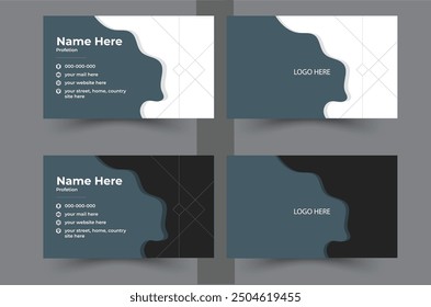 Creative and modern clean corporate name card and business card template. Vector illustration.