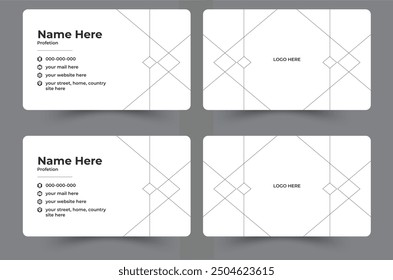 Creative and modern clean corporate name card and business card template. Vector illustration.  