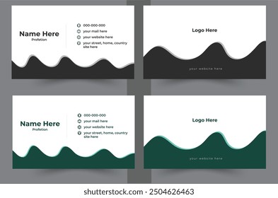 Creative and modern clean corporate name card and business card template. Vector illustration.  