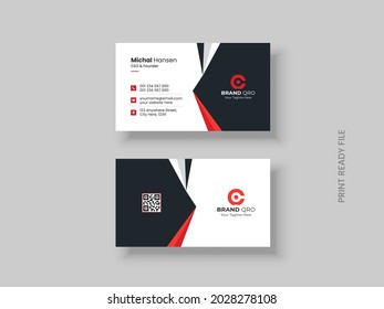Creative Modern Clean Double-sided Business Card Template. Clean Design Illustration. Stationery Design