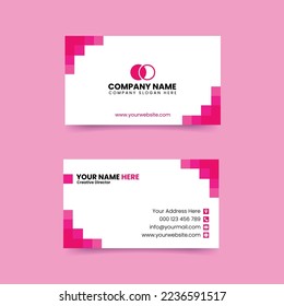 Creative, Modern and Clean Double-sided Business Card Template. Vector Illustration.