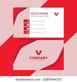 Creative, Modern and Clean Double-sided Business Card Template. Vector Illustration.