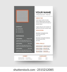 design criativo moderno limpo currículo
