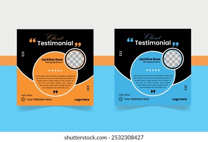 Creative And Modern Client Testimonial Design 2025