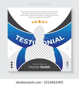 Fundo de citação depoimento do cliente moderno criativo ou feedback do cliente