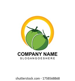 Creative modern coconut sign logo design template. Oil, Fresh, Fruit, Spa, Beauty, Summer