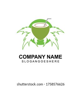 Creative modern coconut sign logo design template. Oil, Fresh, Fruit, Spa, Beauty, Summer