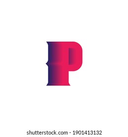 Creative modern and colorful abstract 3D P letter logo design icon vector template. Type Characters Logotype symbols.
