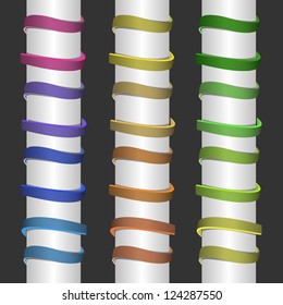 Creative modern colorful vector tape set