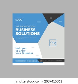Creative and modern concept social media post design with vector layout template for your business Solutions