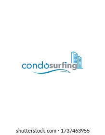 Creative  modern condo surfing logo template, Vector logo for business and company identity 