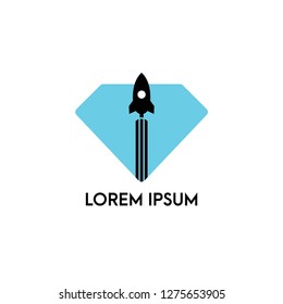 Creative And Modern Corporate Brand Identity With Diamond And Rocket