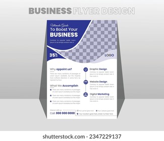 Creative and modern corporate business flyer template, professional Business flyer template, Minimal layout and modern business flyers poster template design.