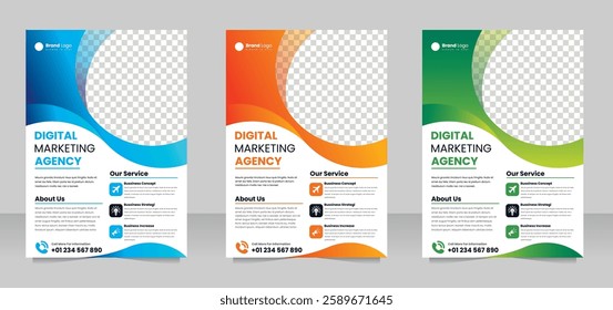 Creative modern corporate business flyer, company flyer or digital marketing flyer 