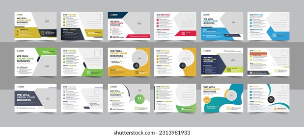 Creative modern corporate business postcard EDDM design template, amazing and modern postcard design, stylish corporate postcard design layout. digital marketing agency eddm postcard design