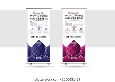 Modelo de design de banner de acúmulo empresarial criativo moderno