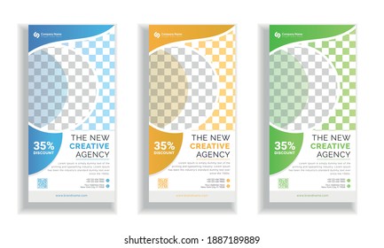 Creative Modern Corporate DL Flyer Template Rack Card design