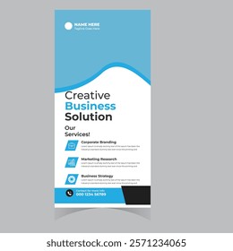 Creative Modern Corporate DL Flyer Design. DL Flyer design. Pink business template for dl flyer. Layout with modern circle photo and abstract background. Creative flyer or brochure concept.Roll up ban