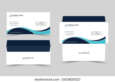 Modelo de design de envelope corporativo moderno criativo