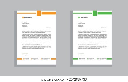 Creative Modern Corporate Letterhead Template Design